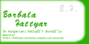 borbala hattyar business card